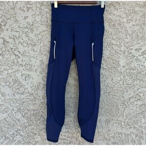 ATHLETA Navy Blue Pocket Athletic Leggings